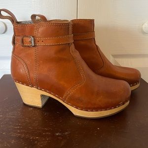Swedish Hasbeens Toffel brown leather Jodhpur bootie size 38
